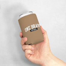 Load image into Gallery viewer, Brown Can Cooler Sleeve/ White One Bravo Logo