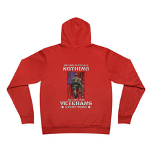 Load image into Gallery viewer, We Owe Our Veterans Everything Unisex Fleece Pullover Hoodie
