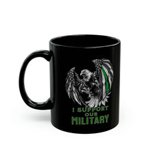 Load image into Gallery viewer, I Support Our Military Ceramic Black Mug (11oz)
