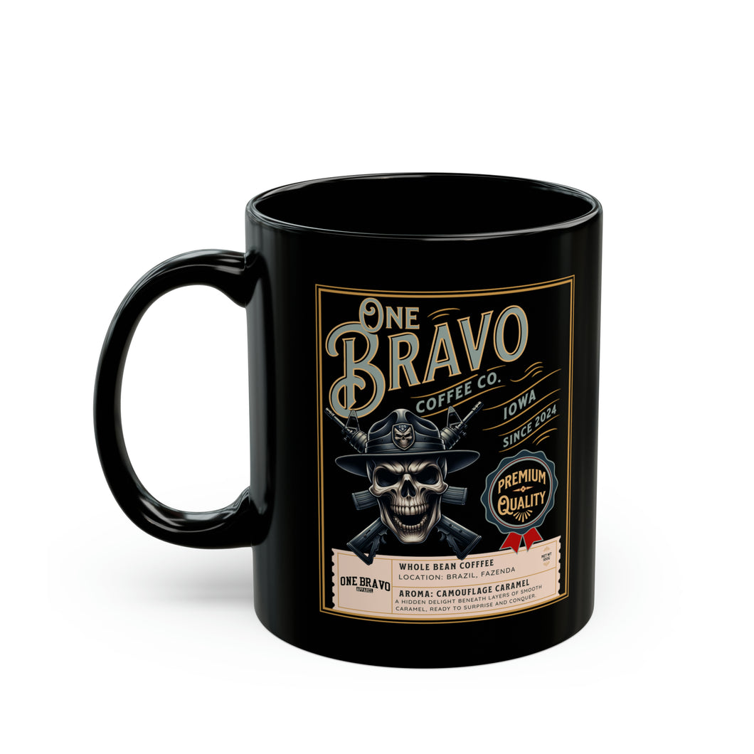 One Bravo Coffee Co. Ceramic Black Mug (11oz)