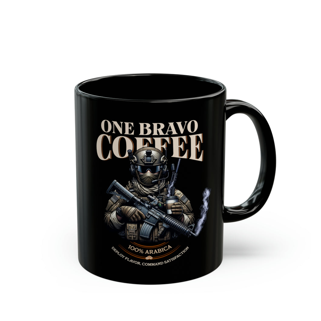 Deploy Flavor, Command Satisfaction Ceramic Black Mug (11oz)