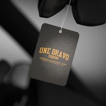 Load image into Gallery viewer, Orange /Black One Bravo Apparel Logo Air Freshener
