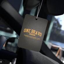 Load image into Gallery viewer, Orange /Black One Bravo Apparel Logo Air Freshener
