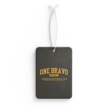 Load image into Gallery viewer, Orange /Black One Bravo Apparel Logo Air Freshener
