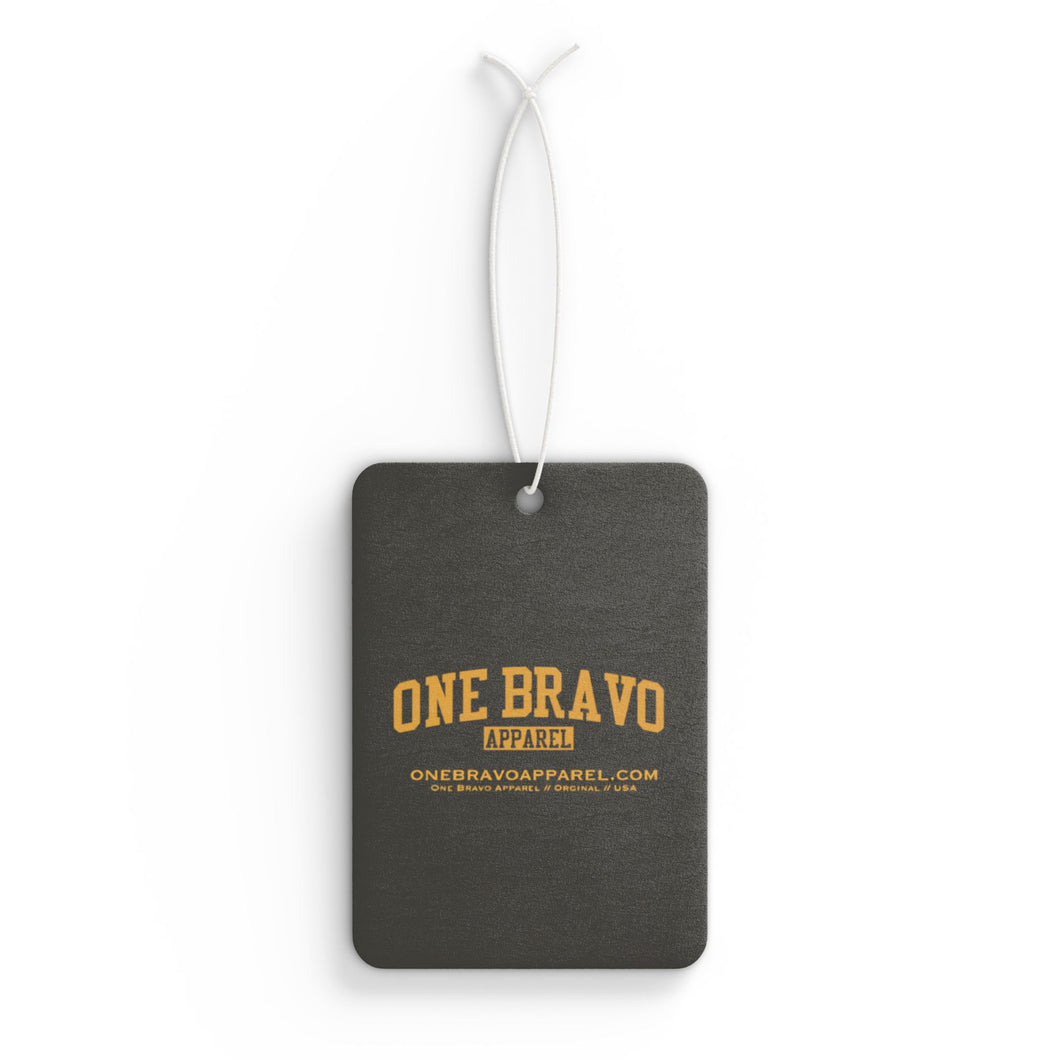 Orange /Black One Bravo Apparel Logo Air Freshener