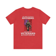 Load image into Gallery viewer, We Owe Our Veterans Everything Unisex Tee
