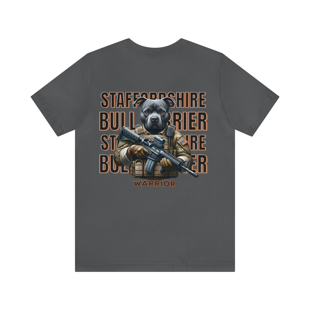 Staffordshire Bull Terrier Animal Warrior Unisex Tee