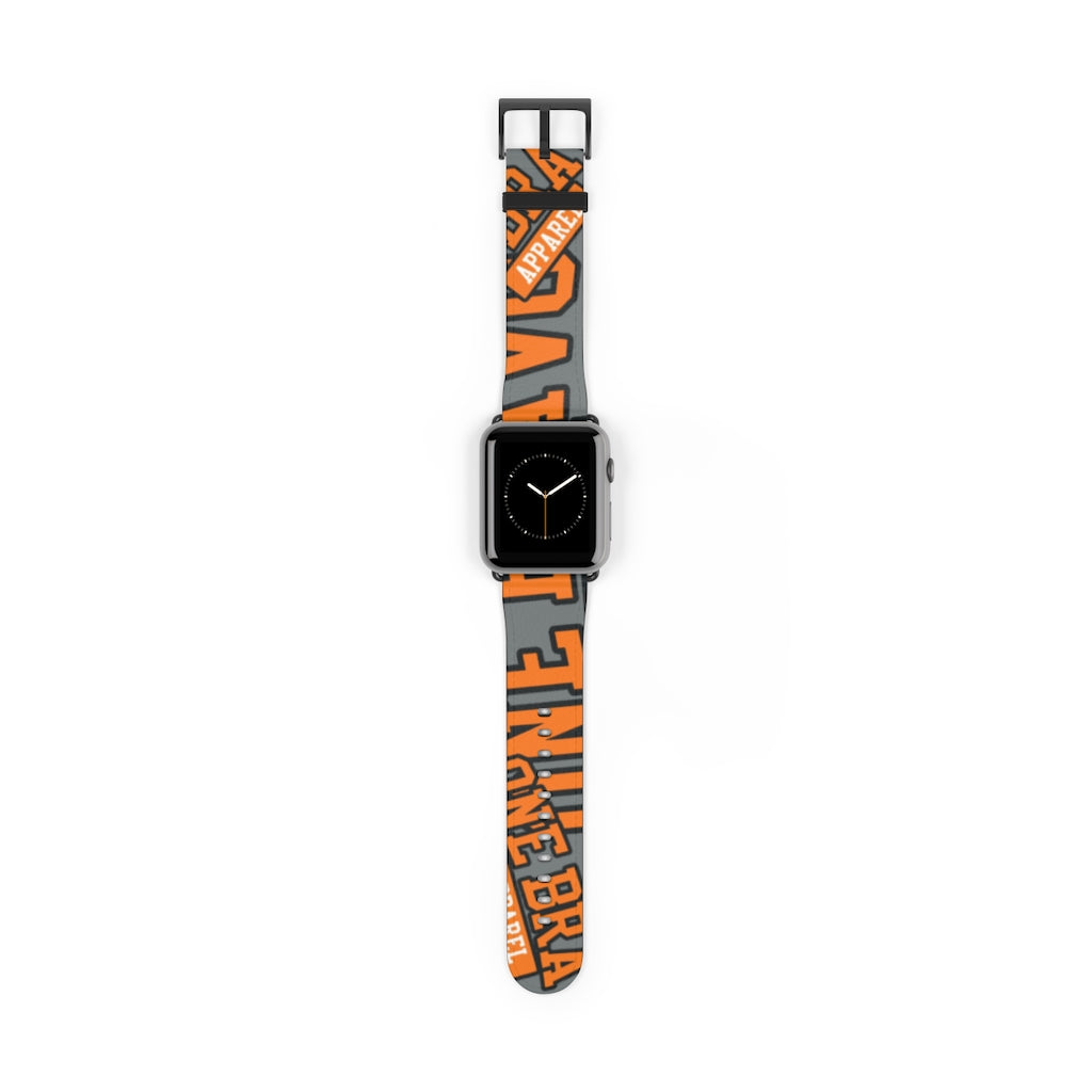 Orange One Bravo Logo Apple Watch Band