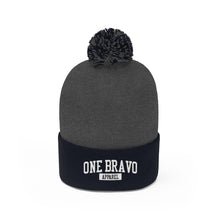 Load image into Gallery viewer, One Bravo Embroidered Pom Pom Beanie
