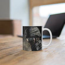 Load image into Gallery viewer, One Bravo Logo w/Soldier 11oz Coffee Mug
