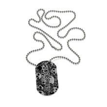Load image into Gallery viewer, Skull &amp; Rose Camo One Bravo Dog Tag
