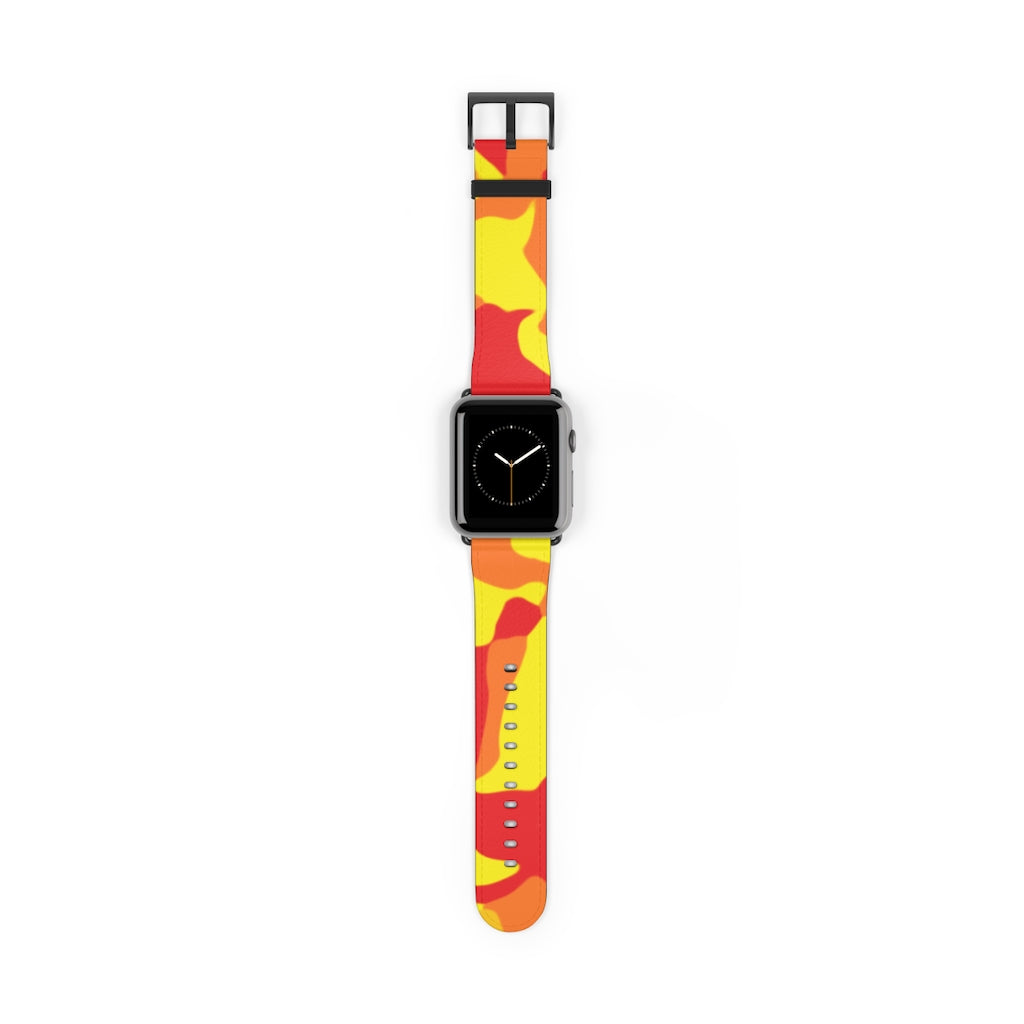 Red & Yellow Camo Apple Watch Band