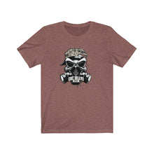 Load image into Gallery viewer, Skull w/Gas Mask Unisex Jersey Short Sleeve Tee
