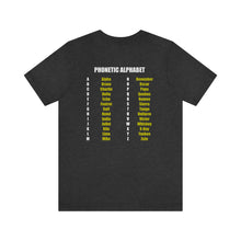 Load image into Gallery viewer, Phonetic Alphabet Unisex Tee
