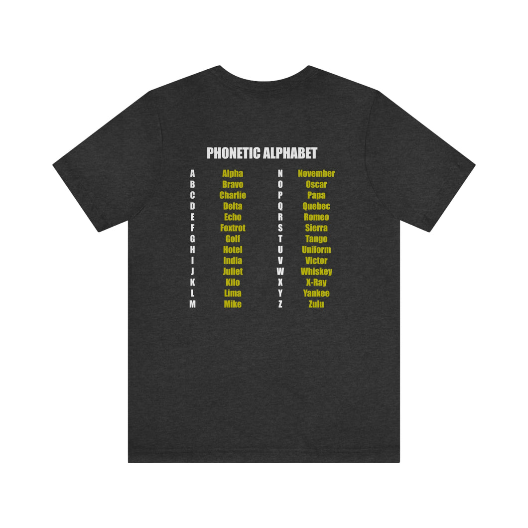 Phonetic Alphabet Unisex Tee