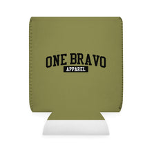 Load image into Gallery viewer, Olive Can Cooler Sleeve/ Black One Bravo Logo
