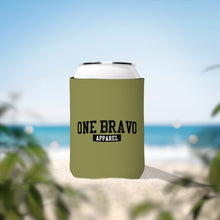 Load image into Gallery viewer, Olive Can Cooler Sleeve/ Black One Bravo Logo
