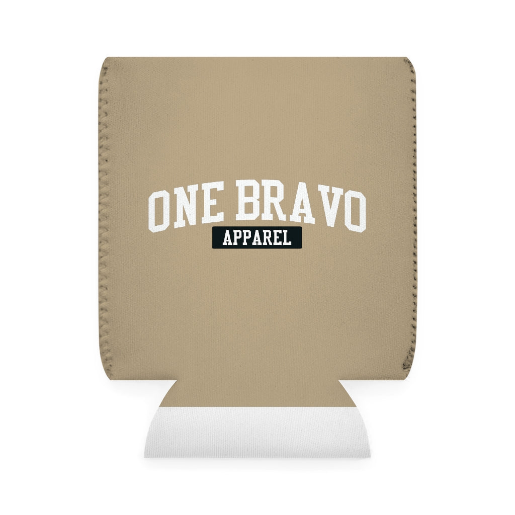 Digital Camo Sand Can Cooler Sleeve/White One Bravo Logo