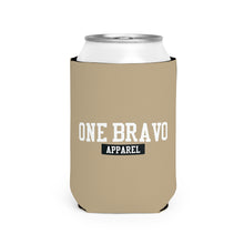 Load image into Gallery viewer, Digital Camo Sand Can Cooler Sleeve/White One Bravo Logo
