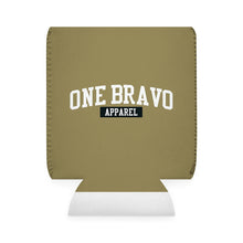 Load image into Gallery viewer, Olive Drab Can Cooler Sleeve/ White One Bravo Logo
