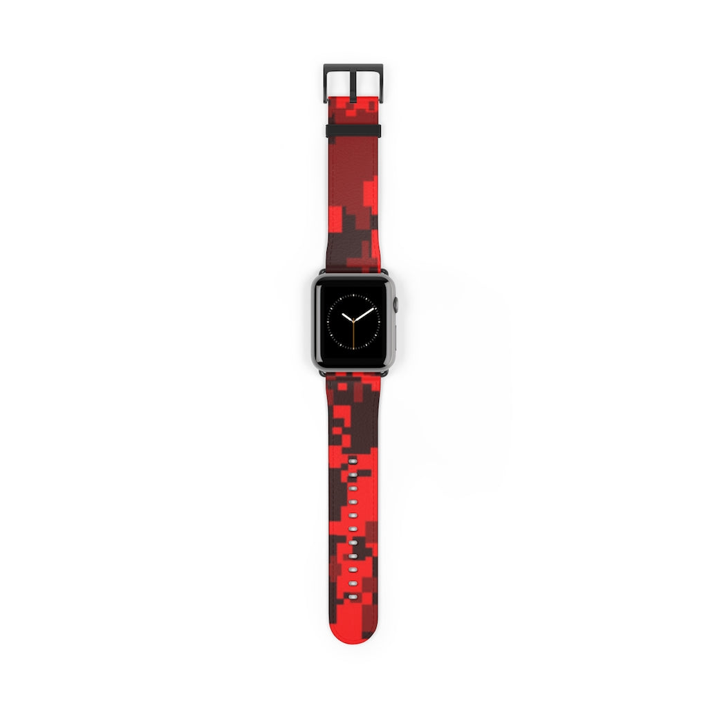 Red Digital Camo Apple Watch Band