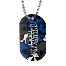 Load image into Gallery viewer, Blue Camo Skull Logo Dog Tag
