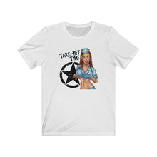 Load image into Gallery viewer, Take-Off Time Nose Art Unisex Tee
