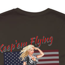 Load image into Gallery viewer, Keep&#39;em Flying Nose Art Unisex Tee
