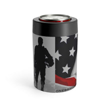 Load image into Gallery viewer, One Bravo Soldier Silhouette Can Holder
