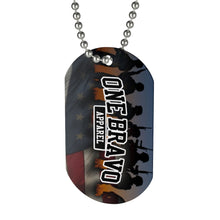 Load image into Gallery viewer, Soldier/Flag Silohuette One Bravo Dog Tag
