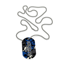 Load image into Gallery viewer, Blue Camo Skull Logo Dog Tag
