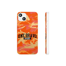 Load image into Gallery viewer, One Bravo Orange Camo Flexi Phone Case
