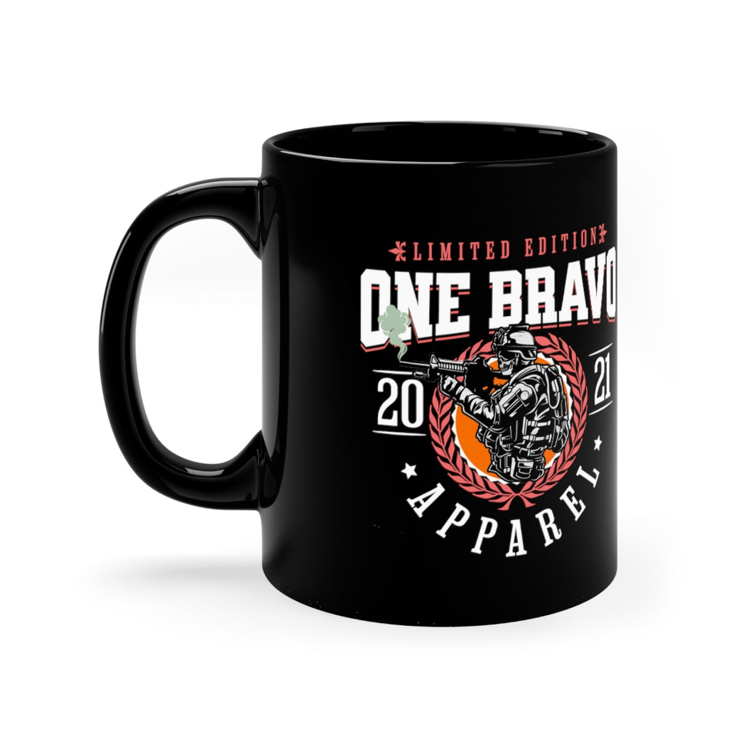 One Bravo Limited Edition #8 Ceramic Black Mug