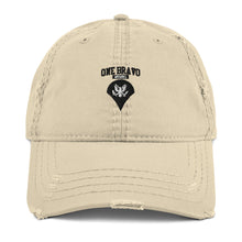 Load image into Gallery viewer, One Bravo Logo Spec 4 Distressed Hat
